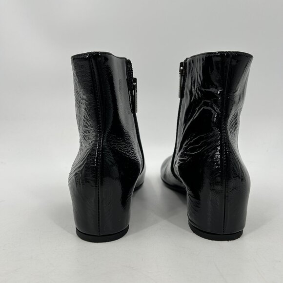 AQUATALIA Women's Black Ulysses Patent Leather Fall Ankle Booties Shoes Size 8.5 - Picture 6 of 10